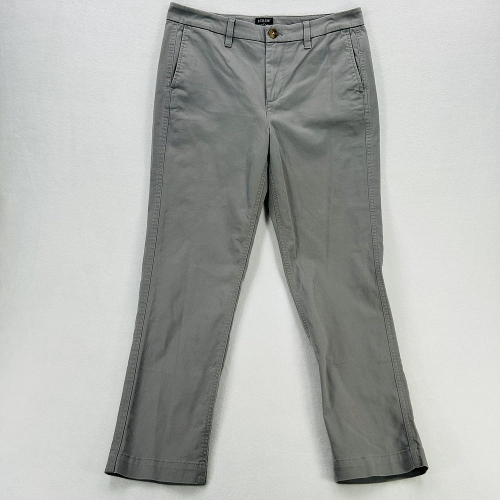 J.Crew Pants Womens 6 Gray High-Rise Girlfriend Chino Twill Casual Work
